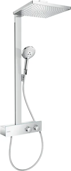 Hansgrohe Raindance E Showerpipe 300 brusesystem med ShowerTablet 350, 1 stråletype, krom