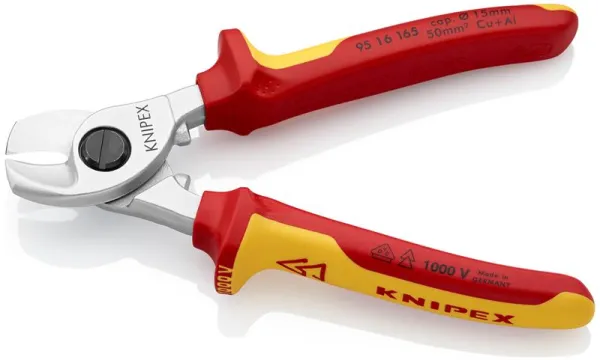 Knipex Kabelsaks forkromet,VDE-godkendt 165 mm